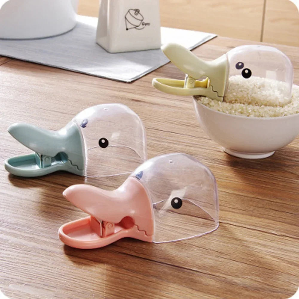 Cuillère Doseuse Multifonction pour Chien & Chat – Pelle à Croquettes avec Clip de Fermeture