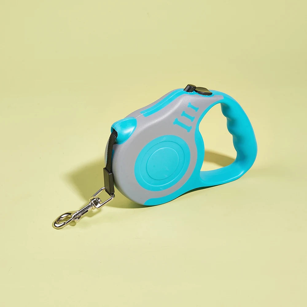 Laisse Rétractable 3m / 5m en Nylon Résistant – Pour Chiens de Petite à Grande Taille
