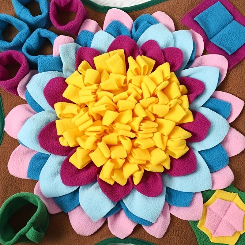 Tapis de Fouille Interactif pour Chiens – Jeu Éducatif, Anti-Stress et Mangeoire Lente