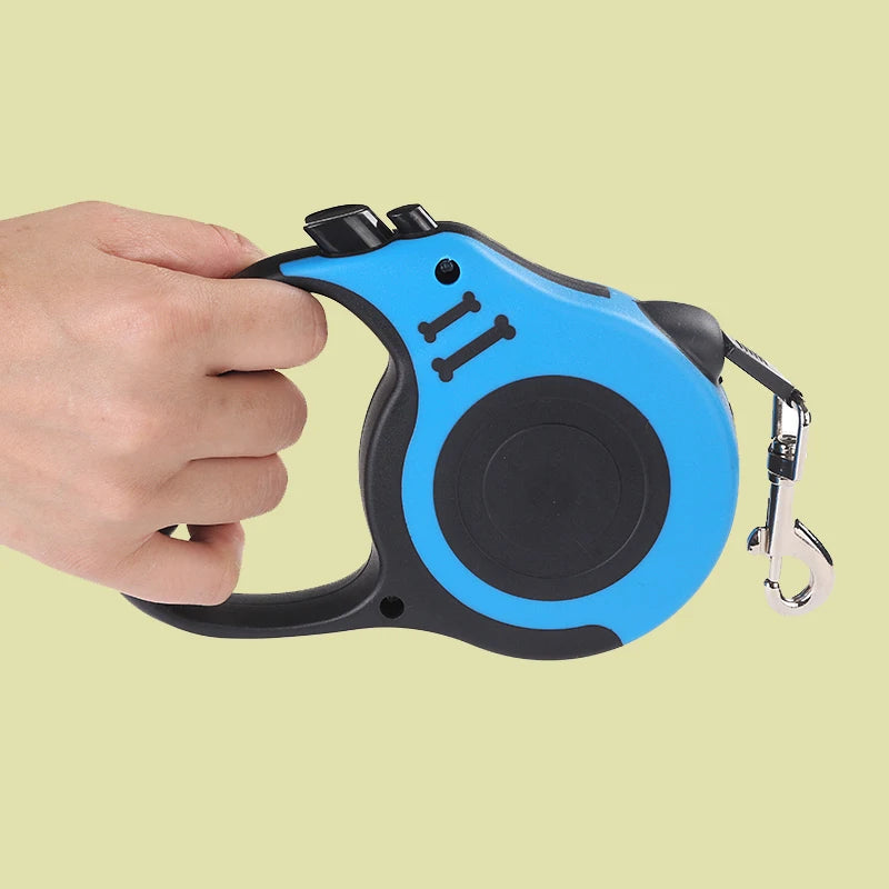 Laisse Rétractable 3m / 5m en Nylon Résistant – Pour Chiens de Petite à Grande Taille