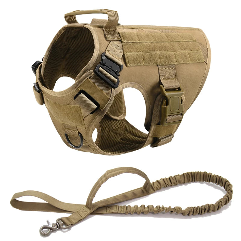 Gilet militaire tactique pour animaux de compagnie, berger allemand Golden Retriever, ensemble harnais et laisse d'entraînement tactique pour chiens de toutes les races