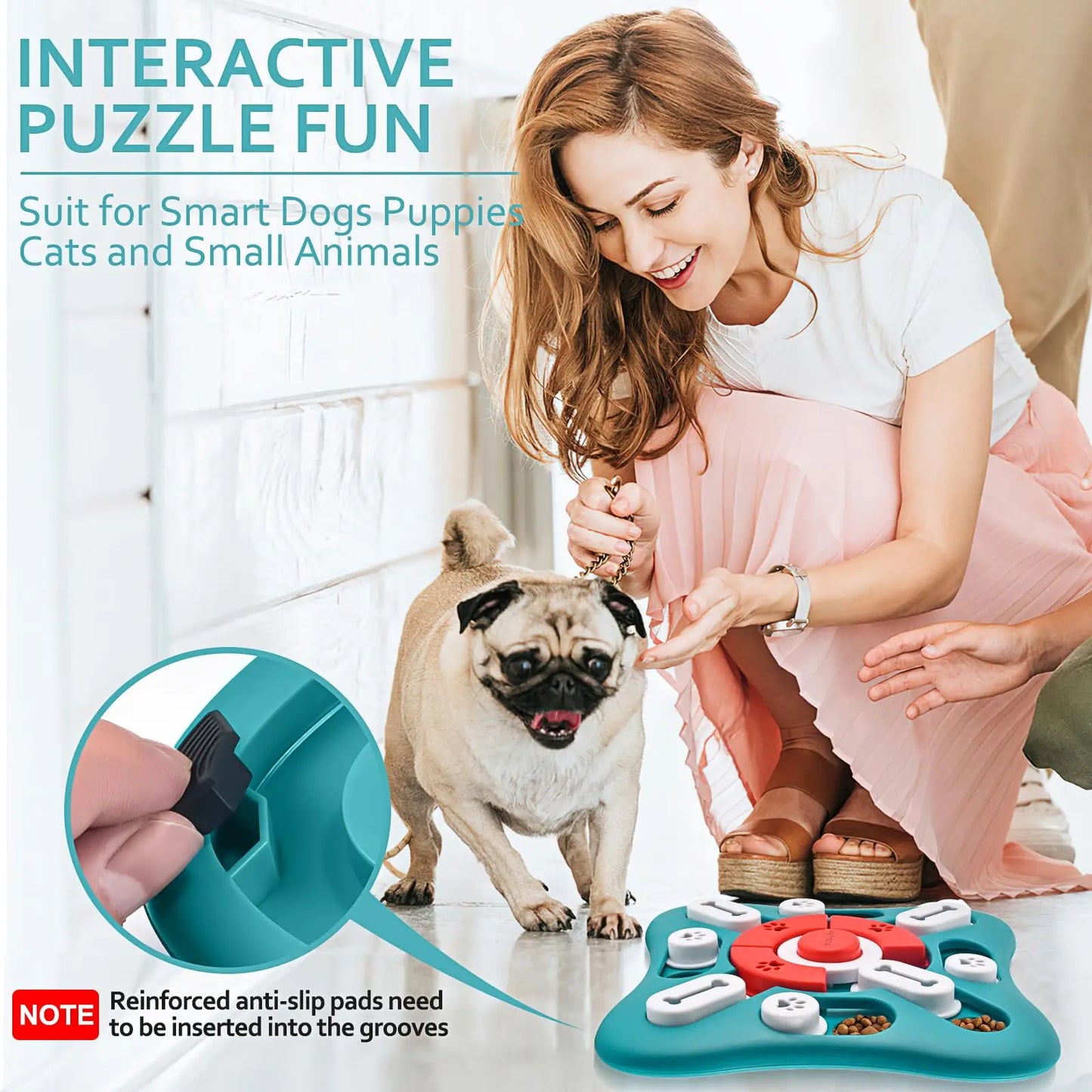 Puzzle Interactif pour Chien – Jouet Distributeur de Friandises, Stimulation Intellectuelle & Anti-ennuie.