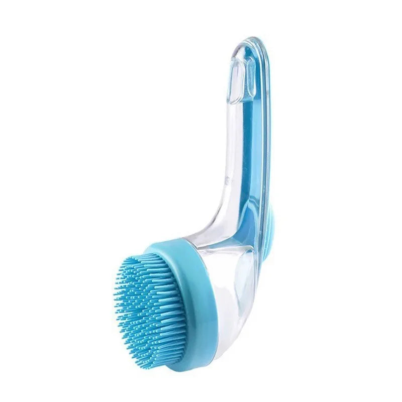 Brosse de bain pour animaux de compagnie 2025, nouvelle brosse de bain 2 en 1 pour chien avec distributeur de shampoing intégré, brosse de lavage pour animaux de compagnie, brosse de Massage de toilettage pour chiens et cha