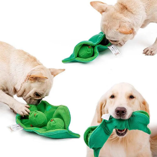 Jouet Interactif pour Chien – Gousse de Pois avec Friandises Cachées, Puzzle & Anti-Stress