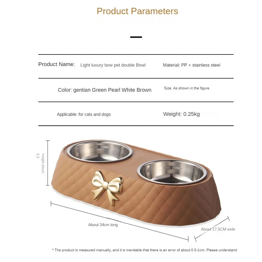 Gamelle Double Design pour Chien – Bols Inox Amovibles avec Support Élégant