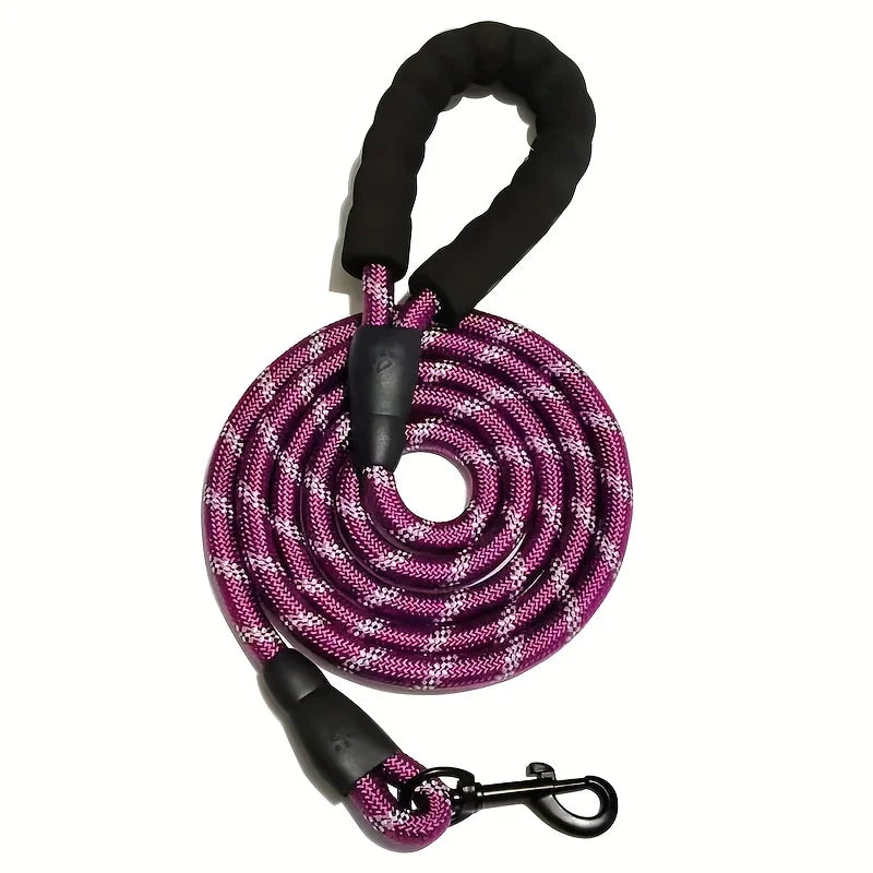Laisse pour chien 1,5 m – Poignée rembourrée & bandes réfléchissantes, confort et sécurité