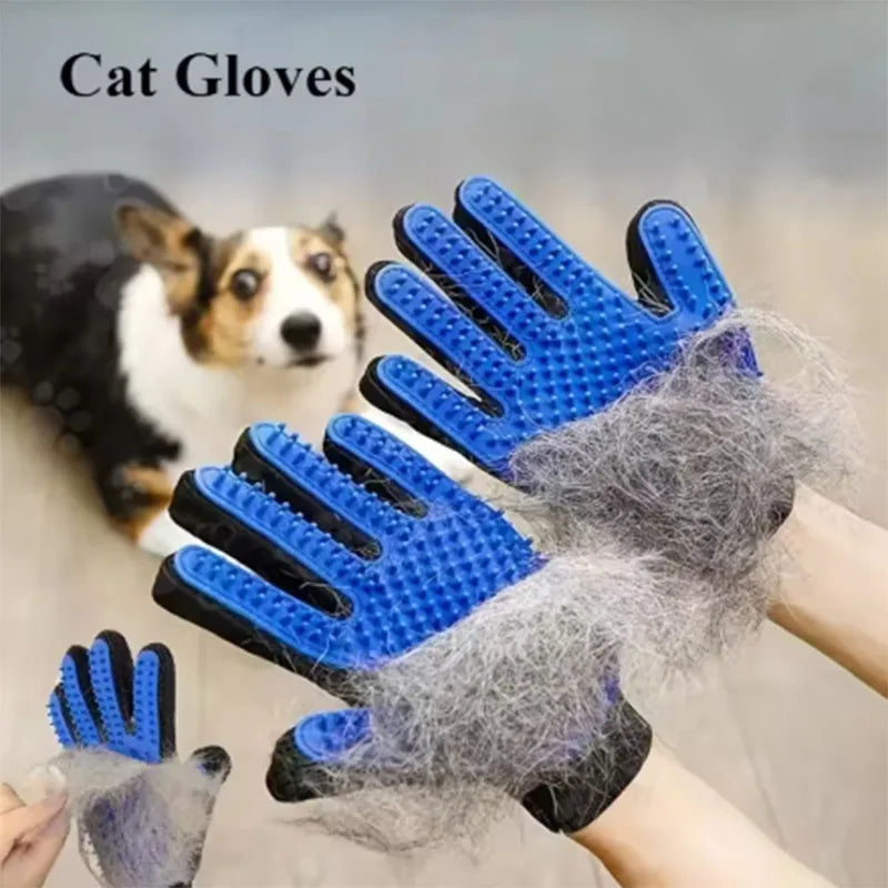 Gant de toilettage pour chien & chat – Retire les poils morts et masse en douceur