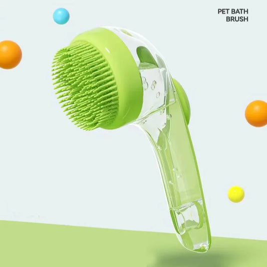 Brosse de bain pour animaux de compagnie 2025, nouvelle brosse de bain 2 en 1 pour chien avec distributeur de shampoing intégré, brosse de lavage pour animaux de compagnie, brosse de Massage de toilettage pour chiens et cha