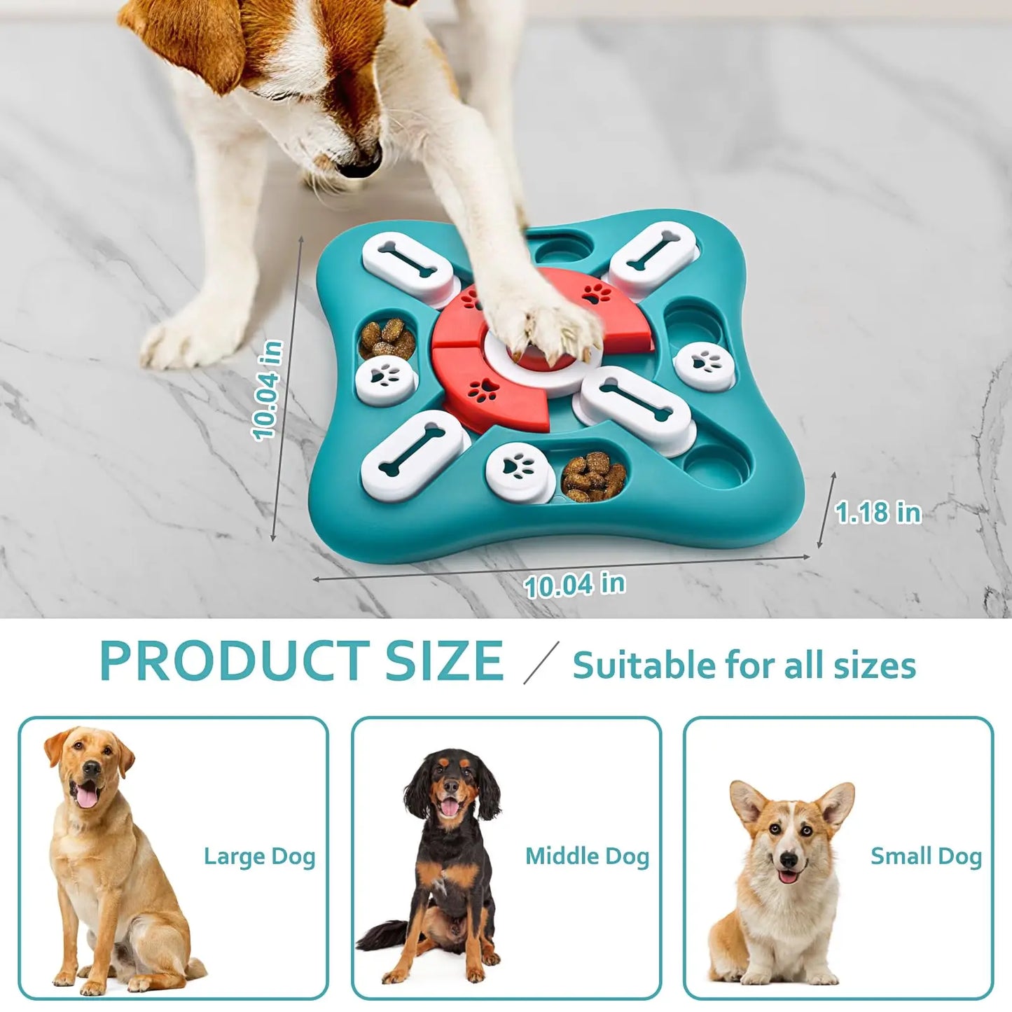 Puzzle Interactif pour Chien – Jouet Distributeur de Friandises, Stimulation Intellectuelle & Anti-ennuie.