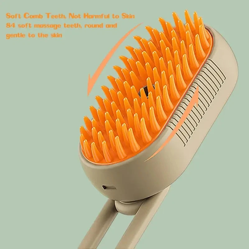 Brosse vapeur pour chien, brosse électrique 3 en 1 pour poils de chat, pour Massage, toilettage pour animaux de compagnie, élimination des poils emmêlés et lâches