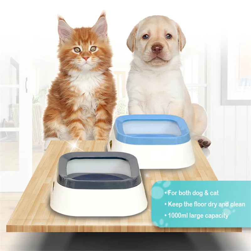Gamelle d’Eau Anti-Éclaboussures 1L pour Chiens et Chats – Bol Antidébordement et Grande Capacité