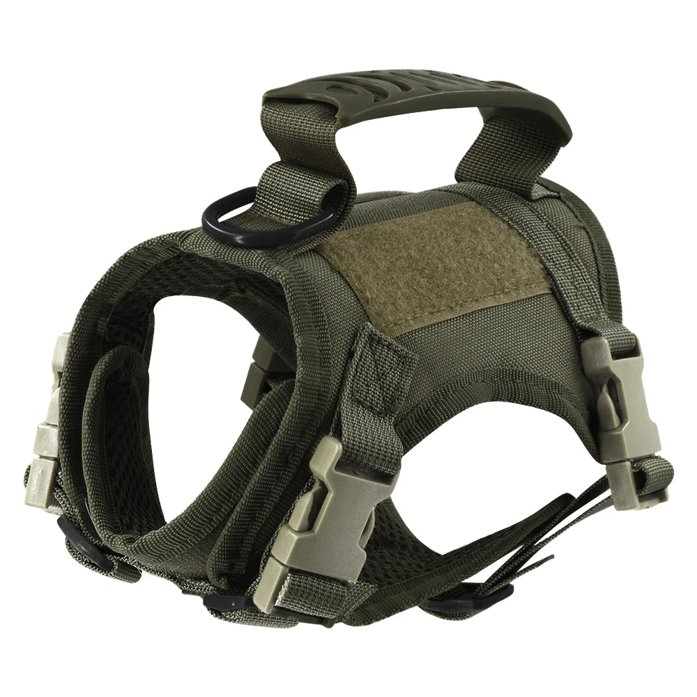 Harnais tactique pour chien, harnais pour chiot de petite race, gilet pour chat réglable pour Service militaire, accessoires pour chiens, entraînement et travail