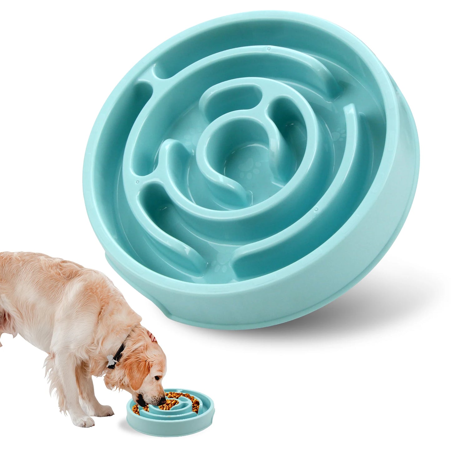 Bol Anti-Glouton pour Chien – Gamelle Antidérapante, Ralentit l’Alimentation, Évite les Ballonnements