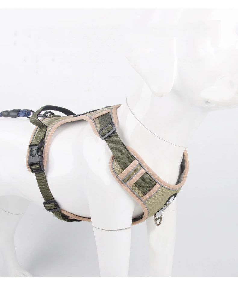 Harnais réfléchissant réglable pour chiens – Sécurité, confort et contrôle (petits à grands chiens)