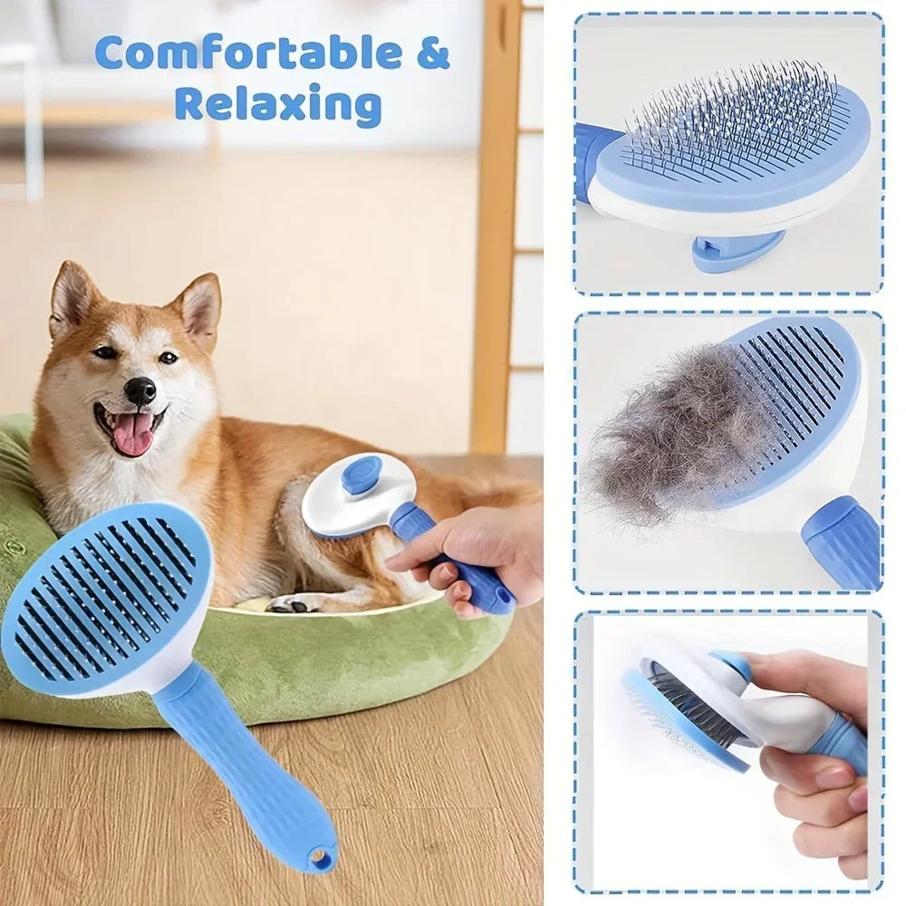 Kit de toilettage complet 9 pièces pour chiens & chats – Brosse, peigne, coupe-ongles & accessoires
